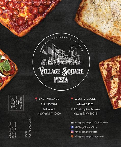 Online Menu of Village Square Pizza - West Village Restaurant, New York, New York, 10014 - Zmenu