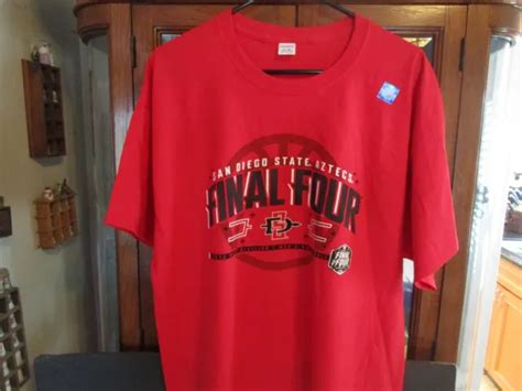 SAN DIEGO STATE 2023 Basketball March Madness Final Four T Shirt XL $21.99 - PicClick