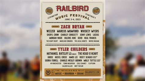 Railbird announces lineup for 2023 music festival - LEXtoday