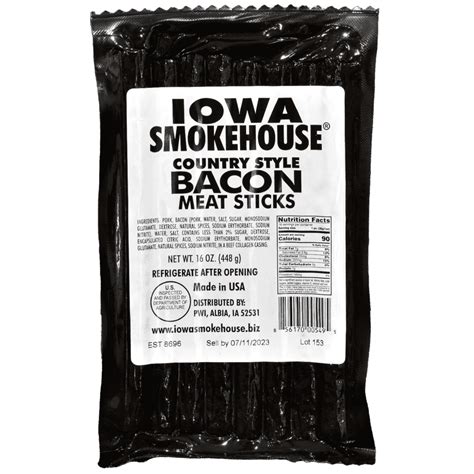 16 oz Country Style Meat Sticks Bacon - IOWA SMOKEHOUSE