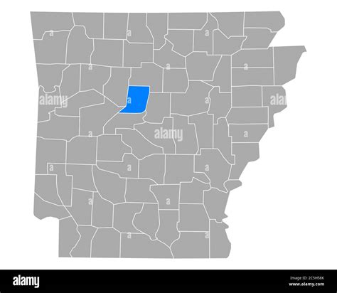 Map of Conway in Arkansas Stock Photo - Alamy