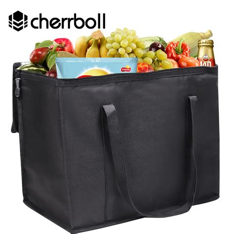 Cherrboll Reusable Grocery Bag Insulated Cooler Bag Grocery Tote Large ...