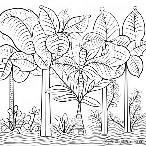 Rainforest Plants Coloring Pages