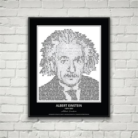 Original Albert Einstein Poster in his own words. Image made of Einste ...