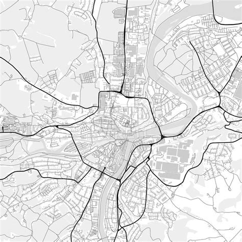 a black and white map of the city of manchester, england with streets in all directions