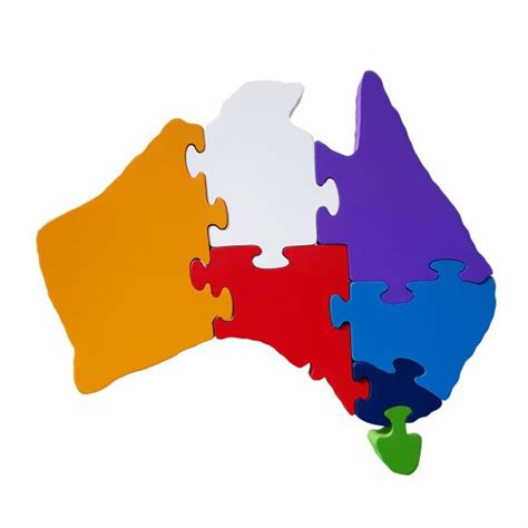Large wooden Australia puzzle - Jigzoos Australia | JIGZOOS