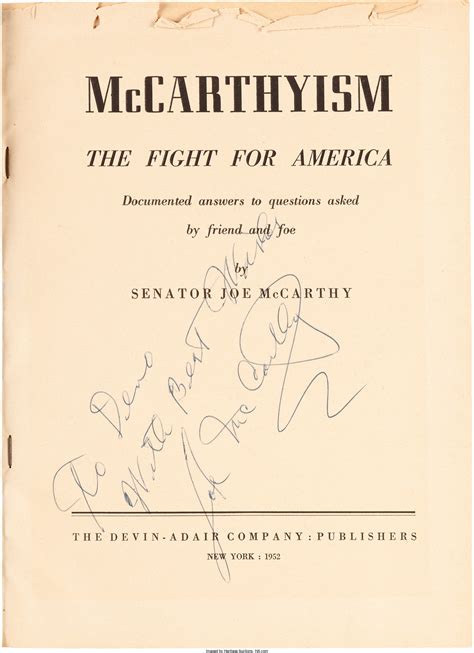 McCarthy Exploited Vulnerabilities of Frightened Public by Simplifying ...