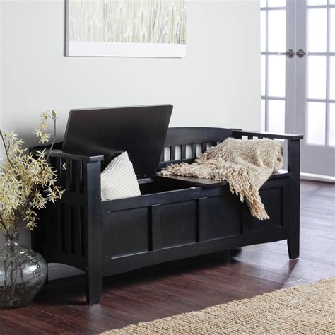 Hunter Storage Bench - Black - Indoor Benches at Benches | Small entryway storage bench ...