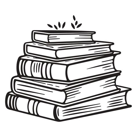 Book Stack Silhouette - 25070905 PNG