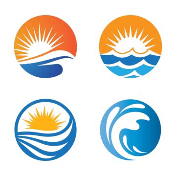 Sunset Logo Images Sea Beach Symbol Vector, Sea, Beach, Symbol PNG and Vector with Transparent ...