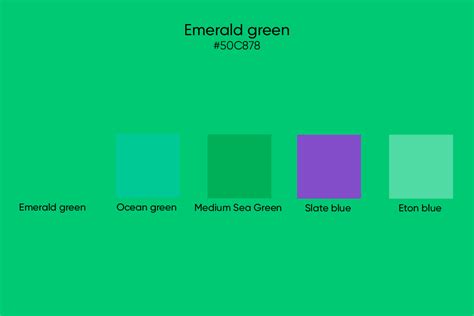 Emerald Green Color Chart