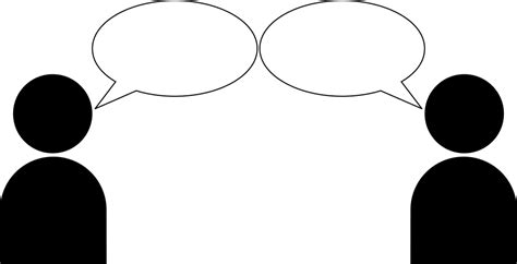 A black background with two white speech bubbles Clip Art Image - ClipSafari