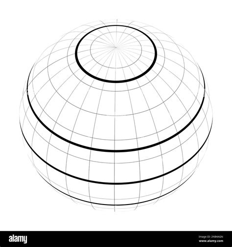 Earth planet globe grid of meridians and parallels, or latitude and ...