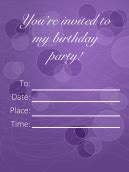 Free Printable Birthday Invitations