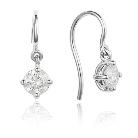 Diamond Drop Earrings 0.70ct | Pravins