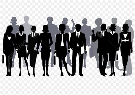 Business People Silhouette Vector PNG, Business People Black Silhouette, Business Office ...