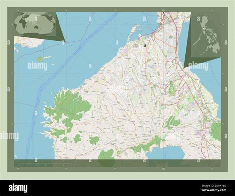 Cavite, province of Philippines. Open Street Map. Corner auxiliary ...