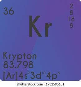 Krypton Kr Noble Gas Chemical Element Stock Vector (Royalty Free ...