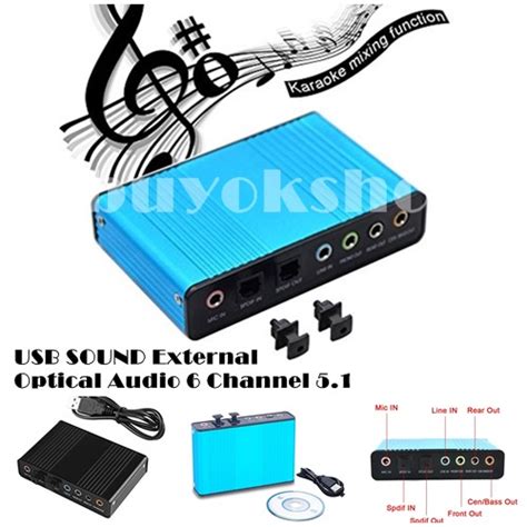 USB SOUND External Optical Audio 6 Channel 5.1 Sound Card Adapter For ...