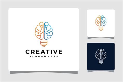 Light Bulb And Brain Logo Template Design Inspiration 7981194 Vector ...