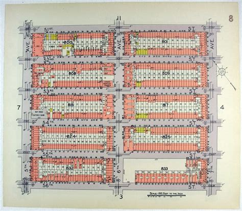 Original 1929 Map of Sunset Park Brooklyn 5th 6th 7th Ave - Etsy Israel