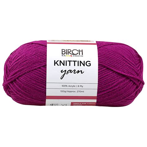 Birch Acrylic Knitting Yarn Orchid100gm | The Reject Shop