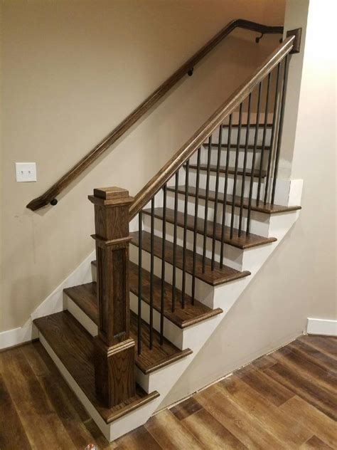 Box Newel Straight Iron | Metal stair railing, Indoor stair railing, Iron stair railing