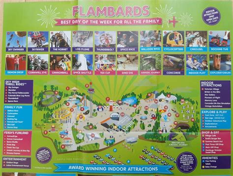 Flambards Theme Park 2016 Park Map Leaflet, | Grelly UK