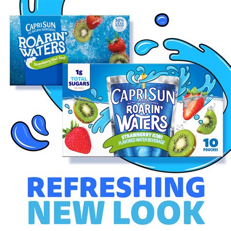 Capri Sun Roarin' Waters Strawberry Kiwi Flavored with other natural flavors Water Beverage ...