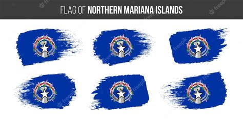 Premium Vector | Northern mariana islands flags brush stroke grunge ...