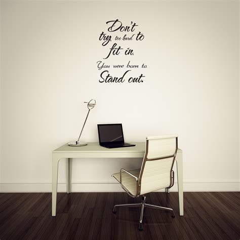 Vinyl Wall Sticker Art Saying Decor Decal Quote Inspirational Stand Out ...