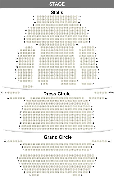 Seating Plan of The Aldwych Theatre