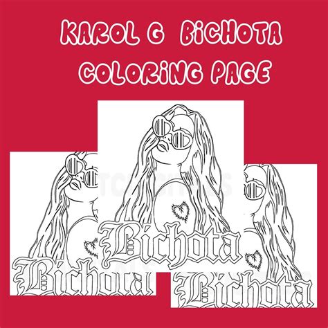 Karol G Bichota Coloring Page Strip Love Tour Tusa Ay Dio Mio Bichotadigital Coloring JPG ...