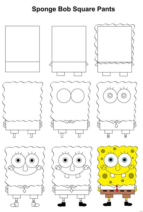 SpongeBob SquarePants step-by-step tutorial. #art #tutorials #videos #acrylic | Graffiti ...