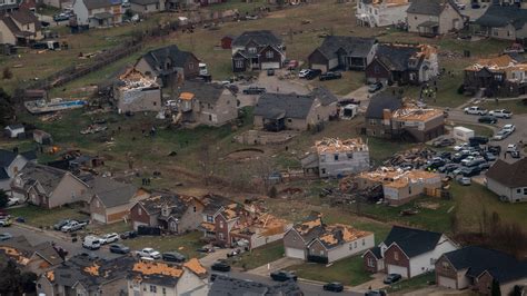 Tornado damage in Tennessee: Photos from helicopter tour of Clarksville, Madison