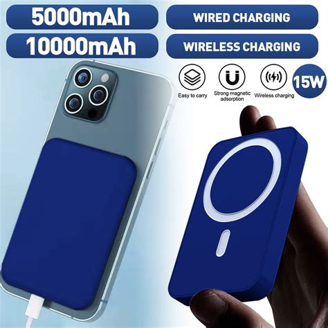 5000mAh 15W Fast Charge Magnetic Wireless Power Bank,Portable Wireless ...