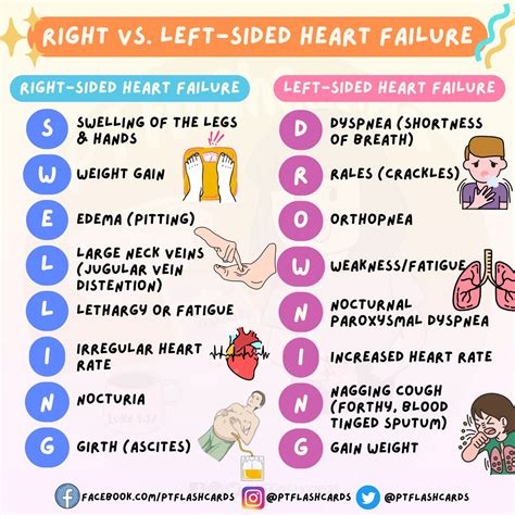 PT flashcards on Twitter: "CARDIOVASCULAR: RIGHT-SIDED AND LEFT-SIDED ...