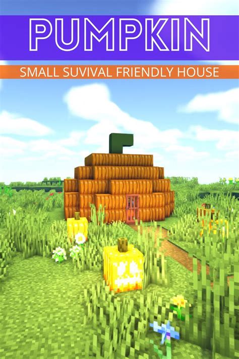 Pumpkin House in Minecraft (Tutorial) | Pumpkin house, Minecraft ...