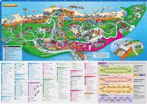 Sentosa attractions map - Sentosa map attractions (Republic of Singapore)