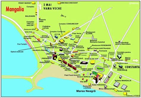 Harta orasului Mangalia / Mangalia City Tourist Map – harti.wansait.com