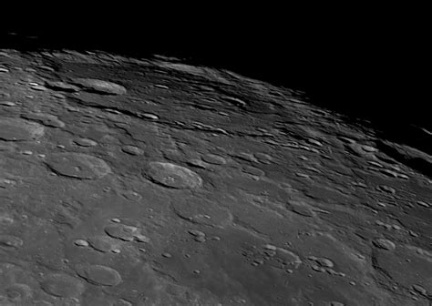 Close up view of some lunar craters : astrophotography