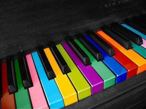 Colored Piano Keys