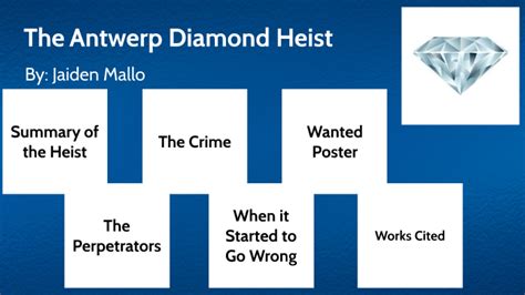 The Antwerp Diamond Heist by Jaiden Mallo on Prezi