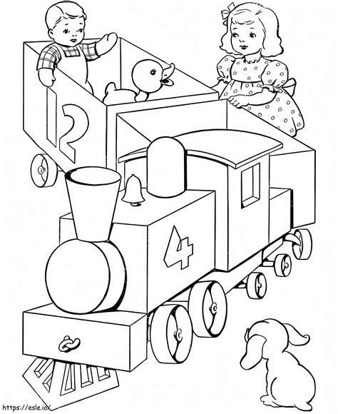 Toy Train For Kids coloring page