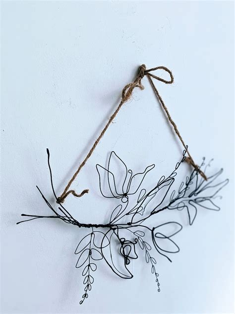 Wire Flowers Wall Sculpture. Wire Flowers Wall Decor. Wire - Etsy