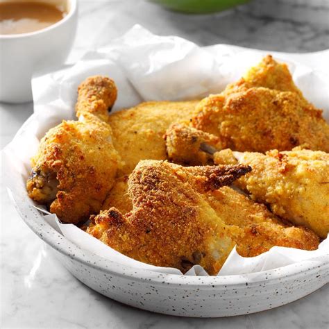 Cornmeal Oven-Fried Chicken Recipe | Taste of Home