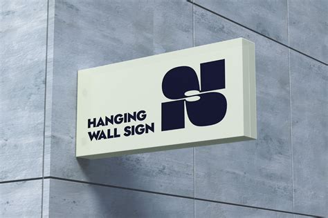 Hanging Psd Wall Sign Mockup | Psd Mock Up Templates | Pixeden