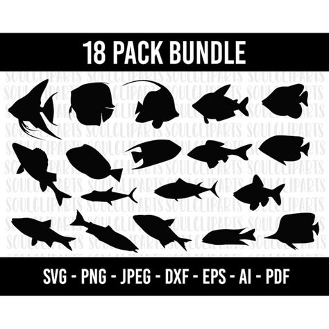 COD211-Fish svg bundle/fish clipart png/fish silhouette svg/ - Inspire Uplift