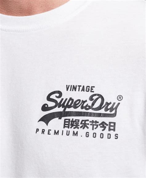 Mens - Vintage Logo Heritage T-Shirt in Optic | Superdry UK