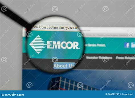 Milan, Italy - August 10, 2017: EMCOR Group Logo on the Website Editorial Image - Image of ...